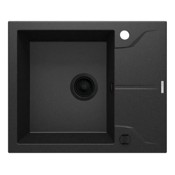Deante ZQN_G11A - Fregadero de cocina ANDANTE 49x59 cm granito/grafito metálico