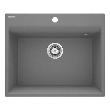 Deante ZRC_S10A - Fregadero de cocina CORIO 50x60 cm granito/gris metálico