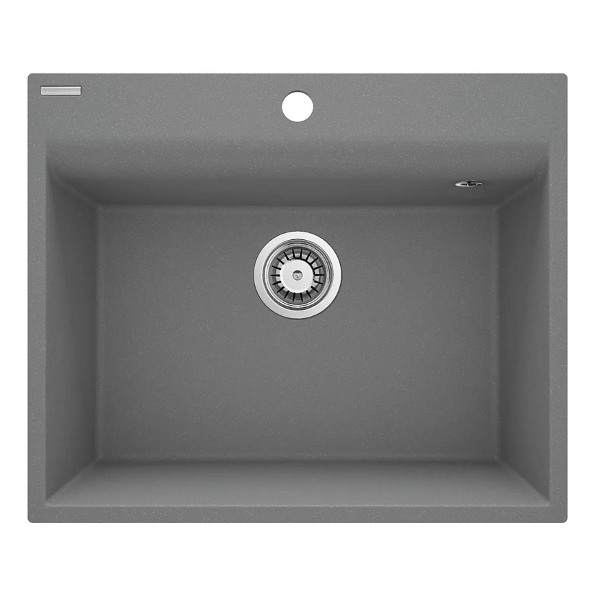 Deante ZRC_S10A - Fregadero de cocina CORIO 50x60 cm granito/gris metálico