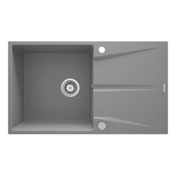 Deante ZRC_S11A - Fregadero de cocina CORIO 50x86 cm granito/gris metálico