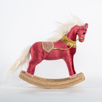 Decoración de Navidad 31 cm caballo balancín