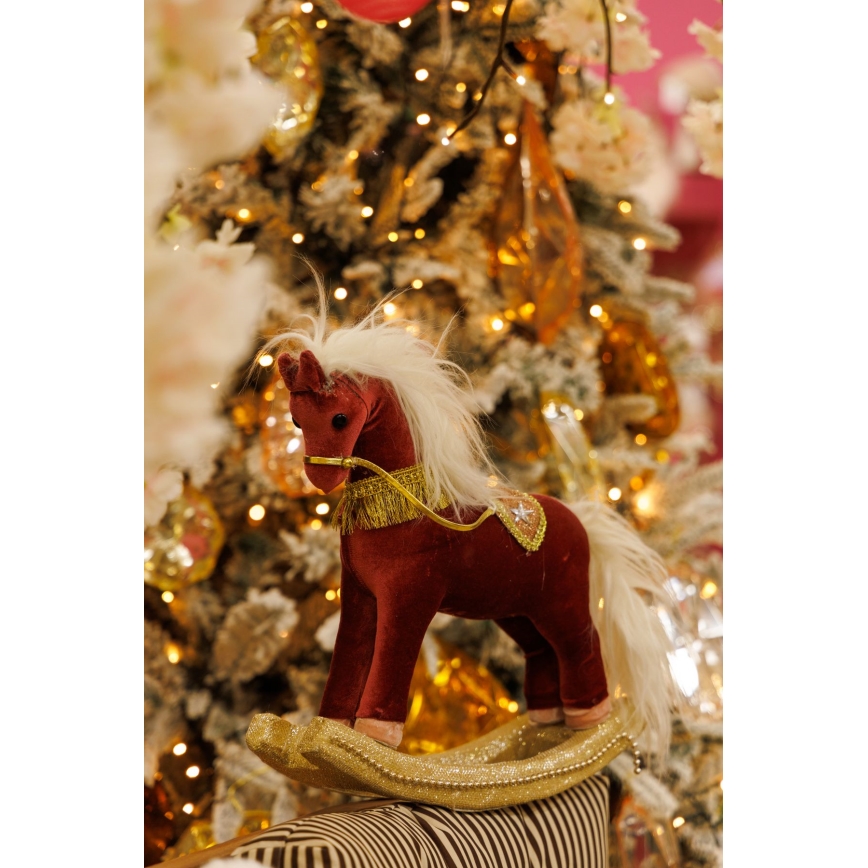 Decoración de Navidad 31 cm caballo balancín