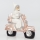 Decoración de Navidad 33 cm Santa Claus con una motocicleta