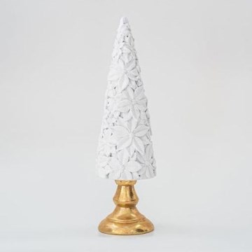 Decoración de Navidad 40 cm árbol blanco