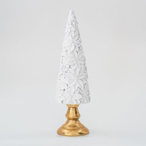 Decoración de Navidad 40 cm árbol blanco