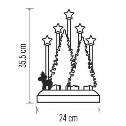 Decoración de Navidad LED LED/2xAA blanco cálido