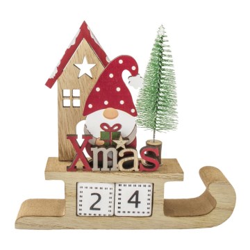 Decoración de Navidad trineo de madera
