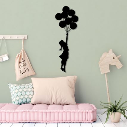 Decoración de pared 100x34 cm niña metal