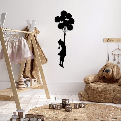 Decoración de pared 100x34 cm niña metal