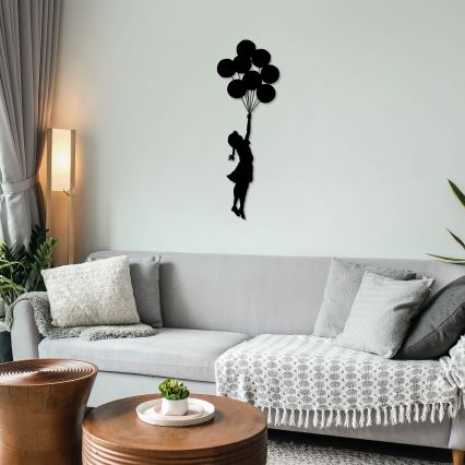 Decoración de pared 100x34 cm niña metal