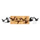 Decoración de pared 111x25 cm pájaros madera/metal