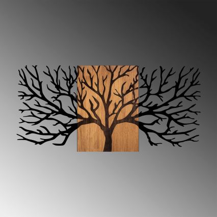 Decoración de pared 150x70 cm árbol madera/metal