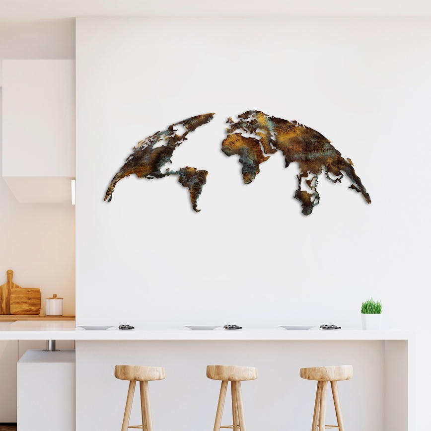 Decoración de pared 2 pz 150x59 cm Planeta metal