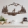 Decoración de pared 2 pz 70x38 cm ciervo metal/marrón