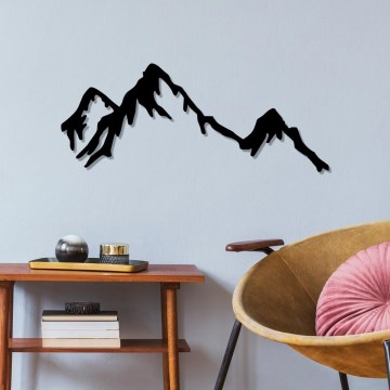 Decoración de pared 37x70 cm montañas metal
