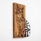 Decoración de pared 38x58 cm gato madera/metal