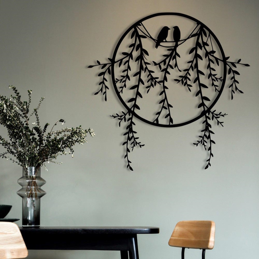 Decoración de pared 45x44 cm ramas metal