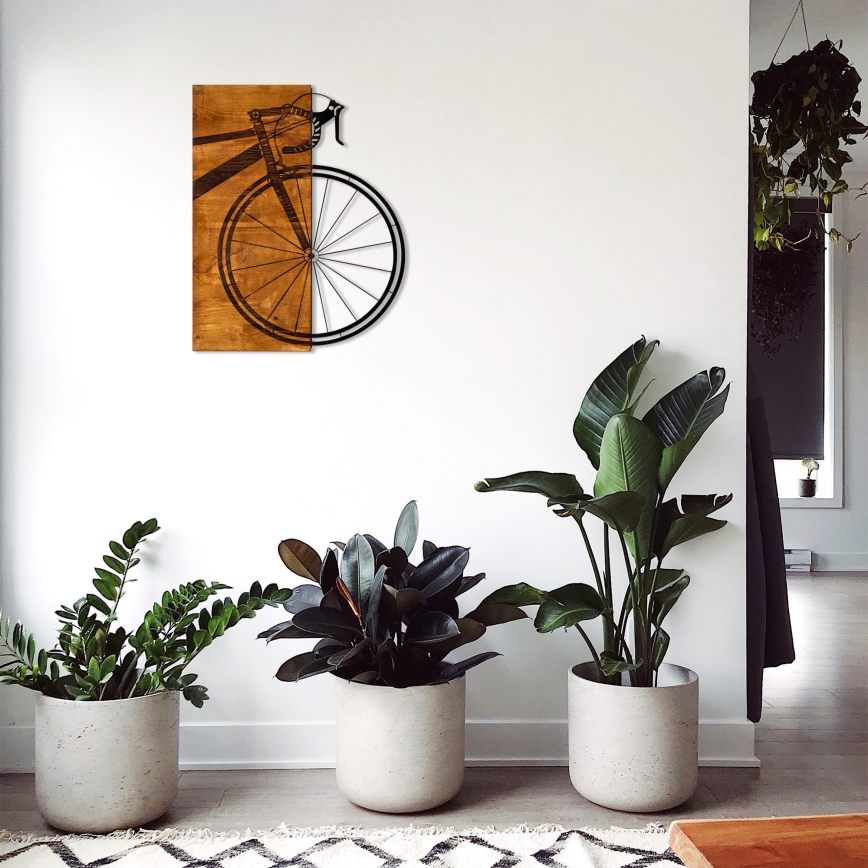 Decoración de pared 45x58 cm bike madera/metal