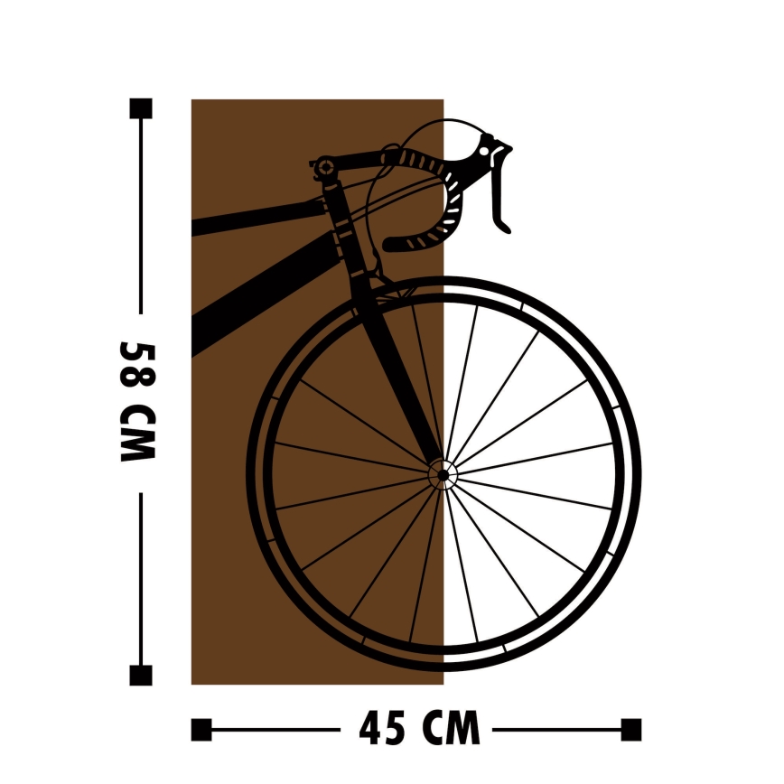 Decoración de pared 45x58 cm bike madera/metal