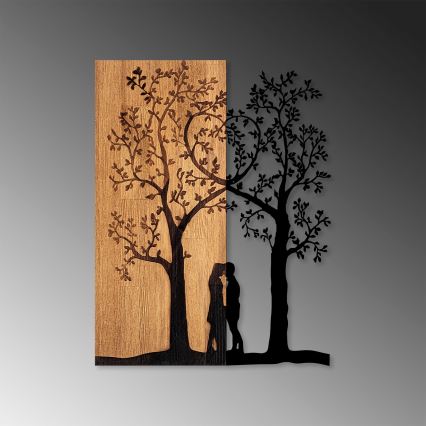 Decoración de pared 45x58 cm trees madera/metal