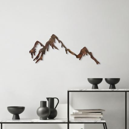 Decoración de pared 45x70 cm montañas metal