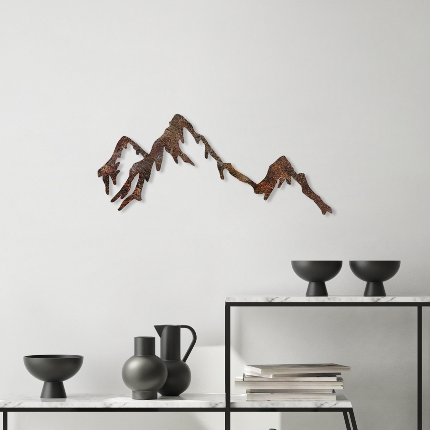Decoración de pared 45x70 cm montañas metal