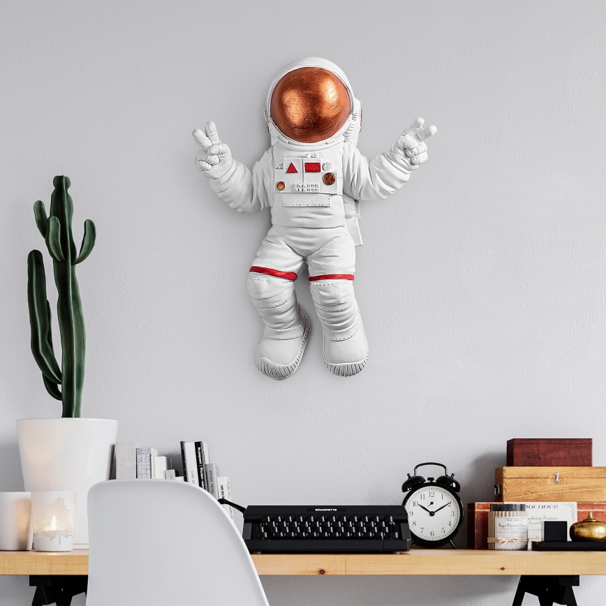 Decoración de pared 47x35 cm astronaut cobre