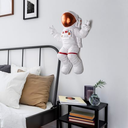 Decoración de pared 47x35 cm astronaut cobre