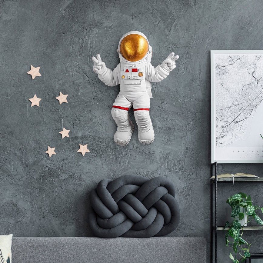 Decoración de pared 47x35 cm astronaut dorado