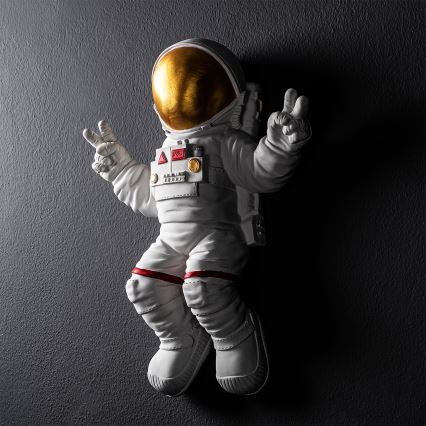 Decoración de pared 47x35 cm astronaut dorado