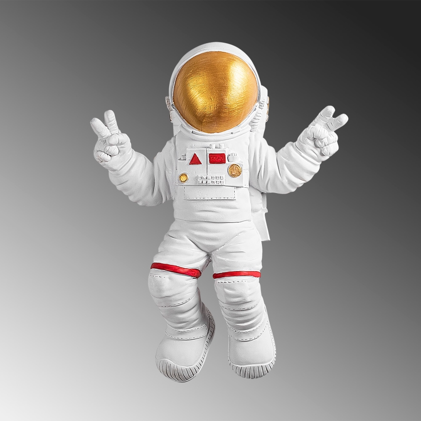 Decoración de pared 47x35 cm astronaut dorado