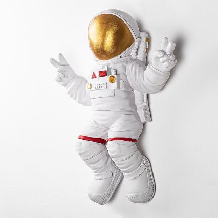 Decoración de pared 47x35 cm astronaut dorado