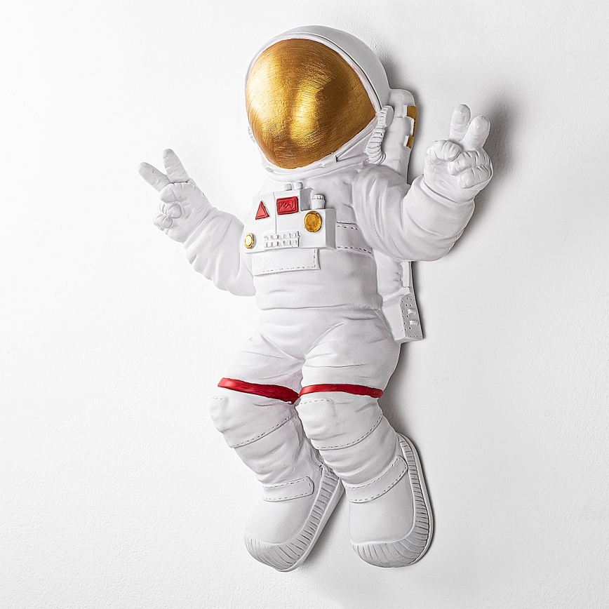 Decoración de pared 47x35 cm astronaut dorado