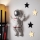 Decoración de pared 47x35 cm astronaut plata
