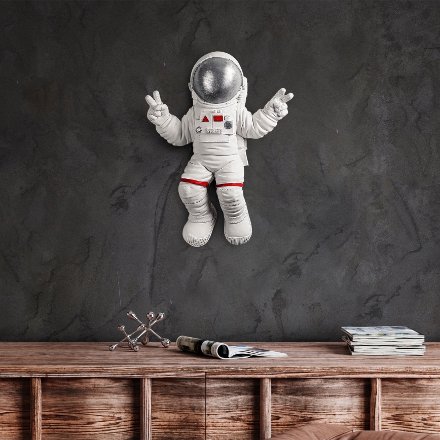 Decoración de pared 47x35 cm astronaut plata