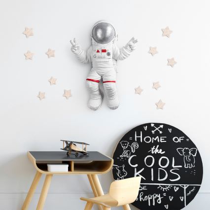 Decoración de pared 47x35 cm astronaut plata