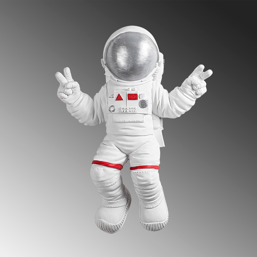 Decoración de pared 47x35 cm astronaut plata