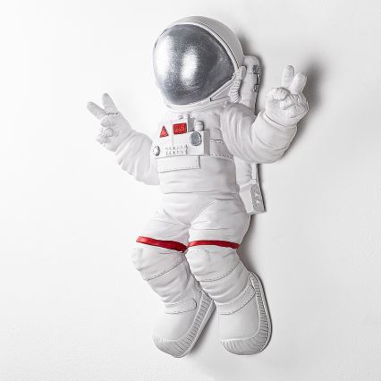 Decoración de pared 47x35 cm astronaut plata