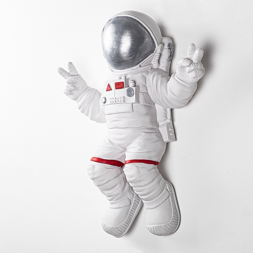 Decoración de pared 47x35 cm astronaut plata