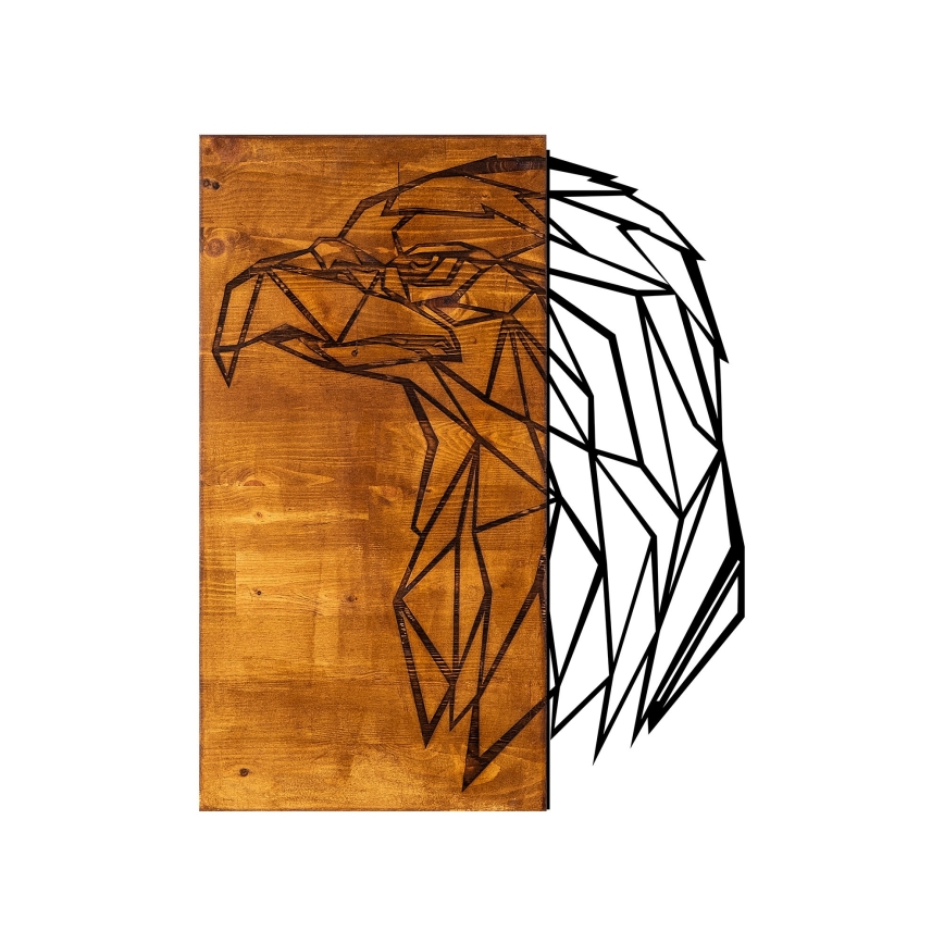 Decoración de pared 47x58 cm águila madera/metal