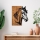 Decoración de pared 48x58 cm caballo madera/metal