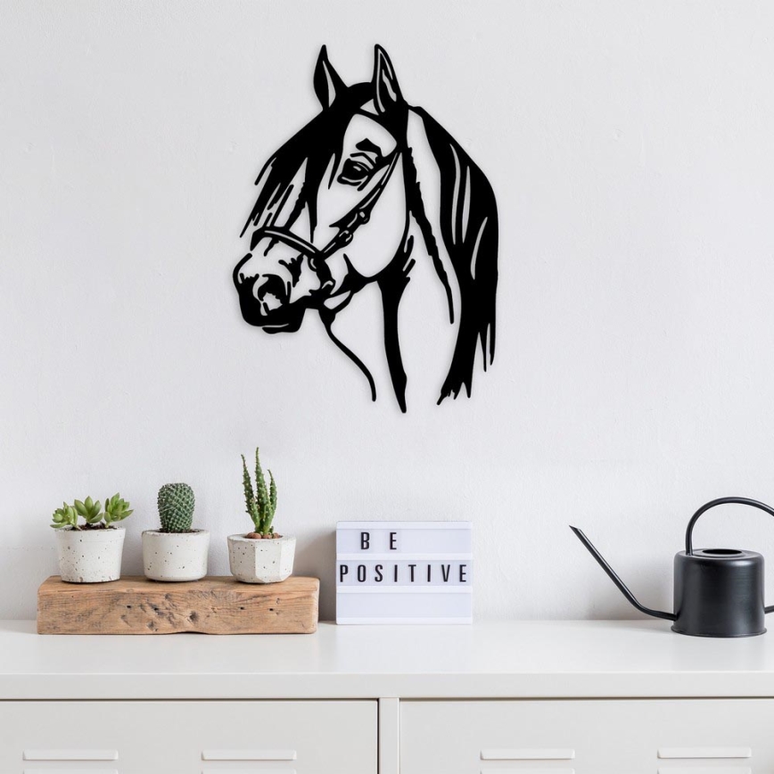Decoración de pared 55x40 cm caballo metal
