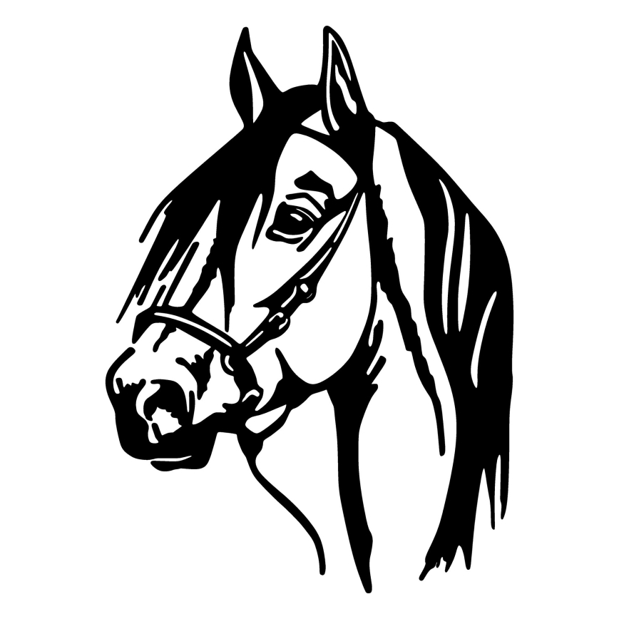 Decoración de pared 55x40 cm caballo metal
