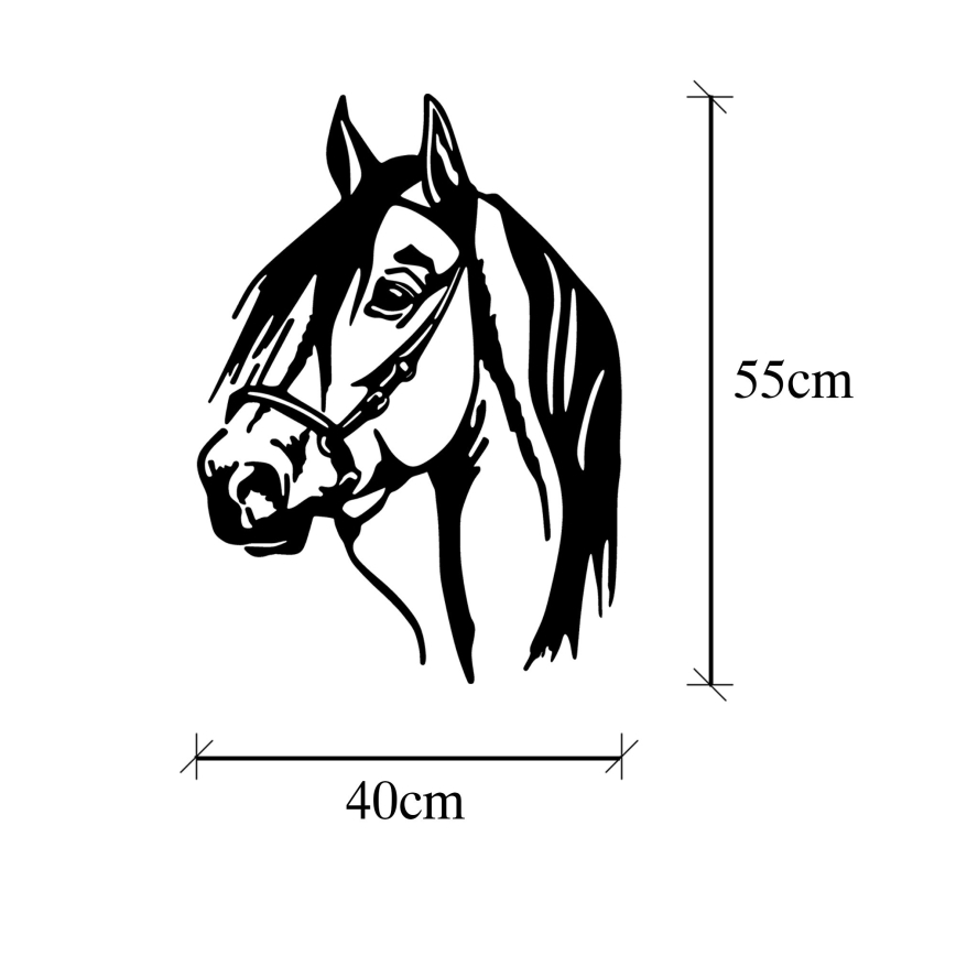 Decoración de pared 55x40 cm caballo metal