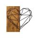 Decoración de pared 58x58 cm corazón madera/metal