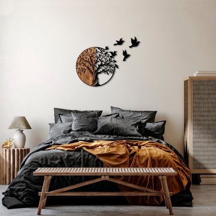 Decoración de pared 71x92 cm madera/metal