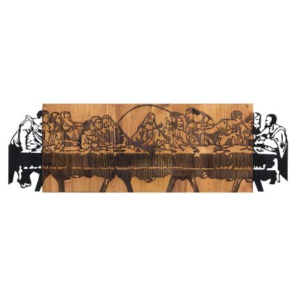 Decoración de pared 76,5x24,5 cm La Última Cena madera/metal