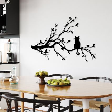Decoración de pared 80x50 cm rama metal