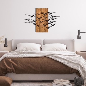 Decoración de pared 86x58 cm pájaros