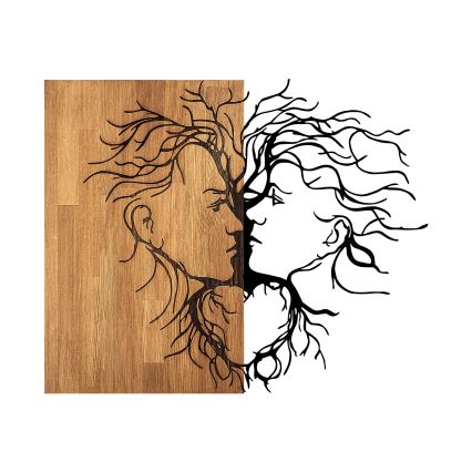 Decoración de pared 96x79 cm love madera/metal